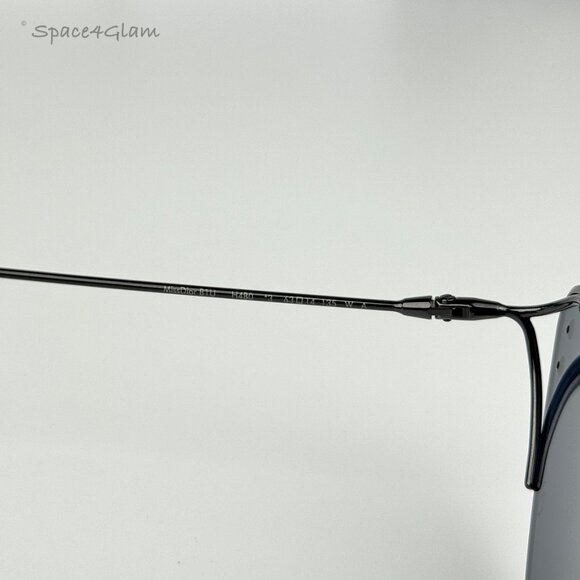 Dior Men Sunglasses Shiny Gunmetal Blue Cat Eye MISSDIOR B1U H4B0 BRAND NEW - Picture 5 of 12
